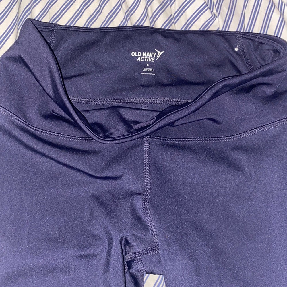 Old navy leggings in purple, blue, and magenta/red all size small